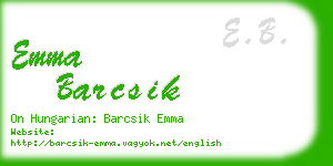 emma barcsik business card